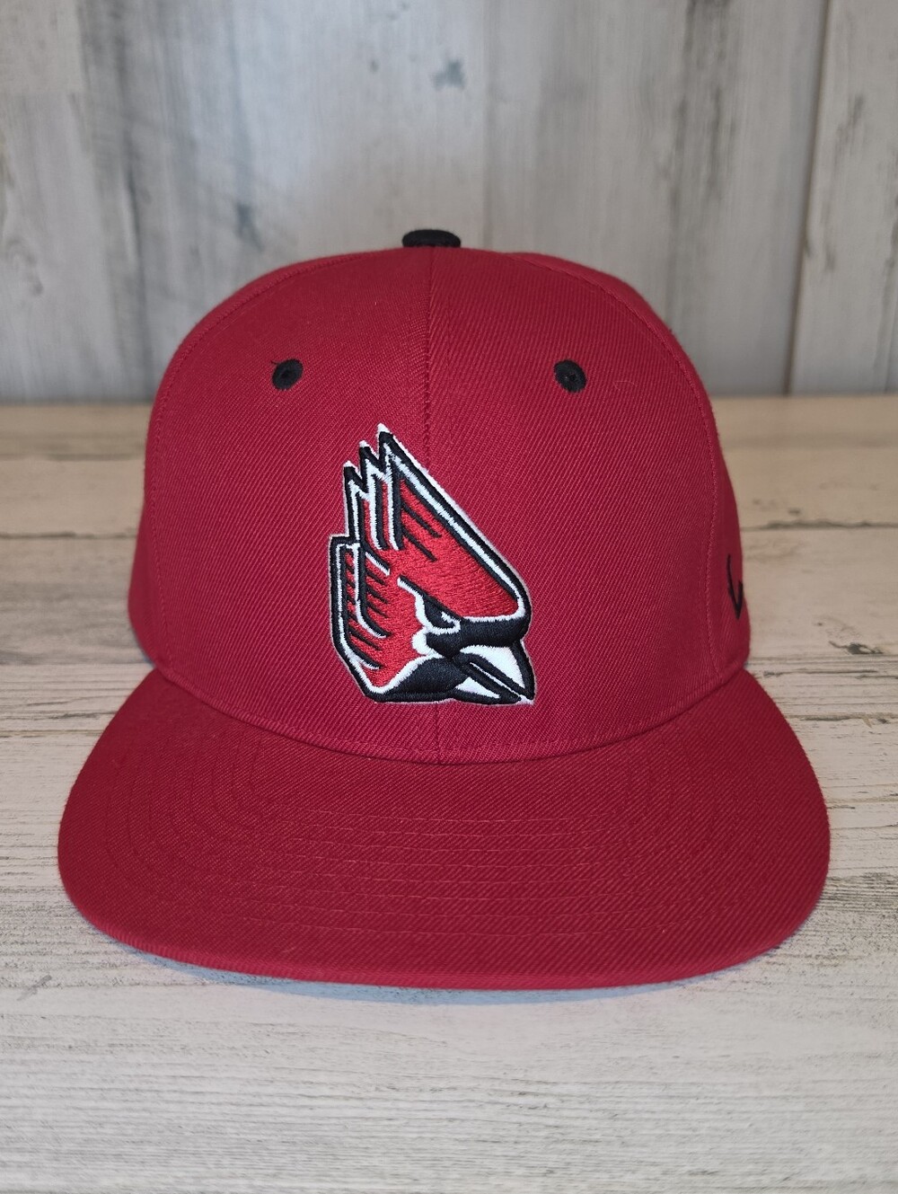 Zephyr Ball State Cardinals Snapback Hat Red Embroidered Logo NCAA College Cap